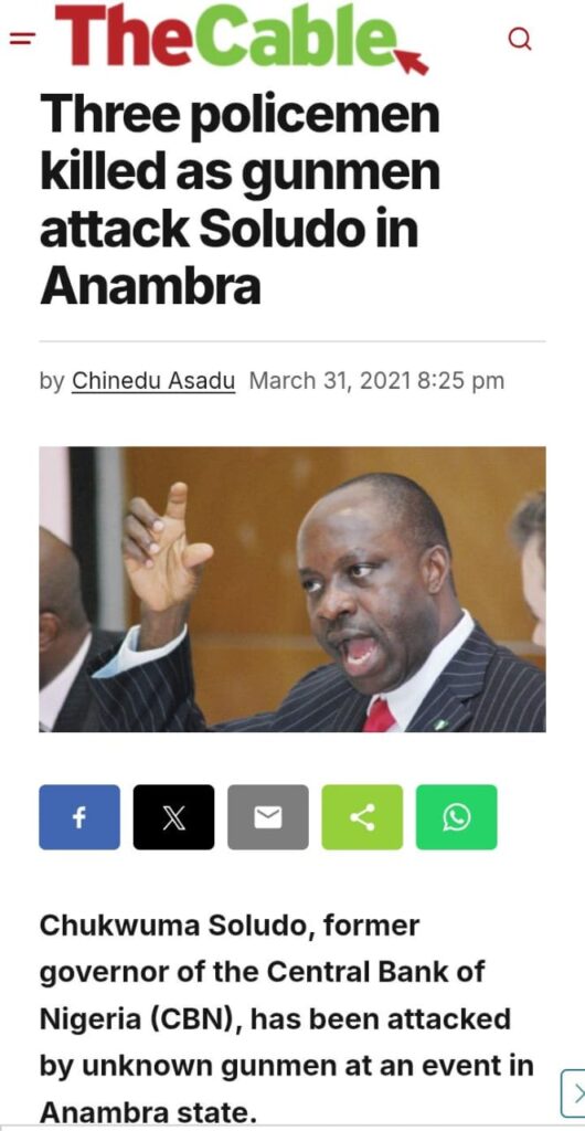 FACT-CHECK: Video Claiming Governor Soludo’s Recent Attack by Gunmen Is False, Misleading