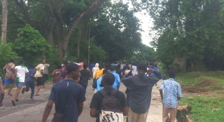 JUST IN: Adeboye Leads UI Students On Protest Over Power, Water Crisis
