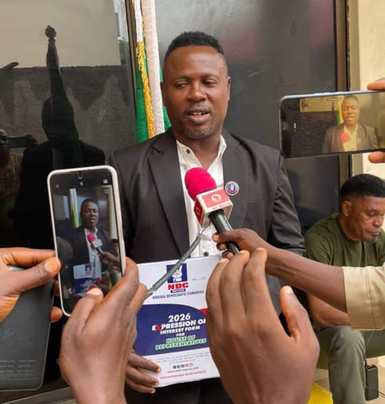 Activist Comrade Asuke Robinson Picks Up NDC Nomination Form for Isoko Federal Seat