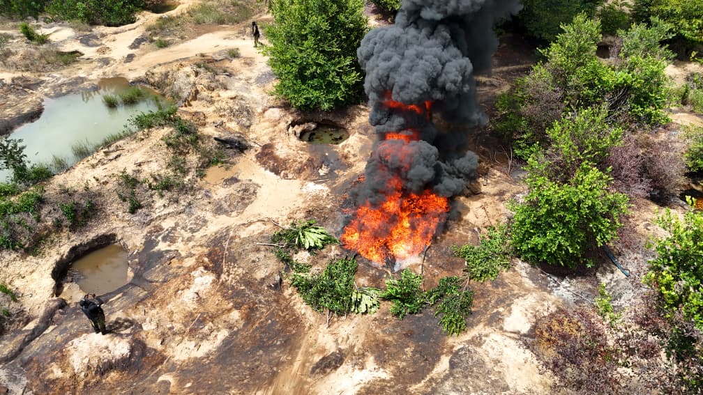 Navy Uncovers Camouflaged Crude Oil Reservoir in Delta, Seizes 17,000 Litres