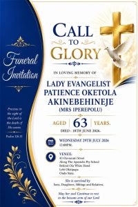 Family, Friends Celebrate Life, Legacy of Evangelist Patience Oketola at Memorial Service in Okitipupa, Ondo