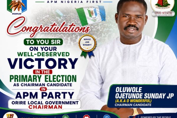 APM Affirms Ojetunde as Authentic Oriire Chairmanship Candidate