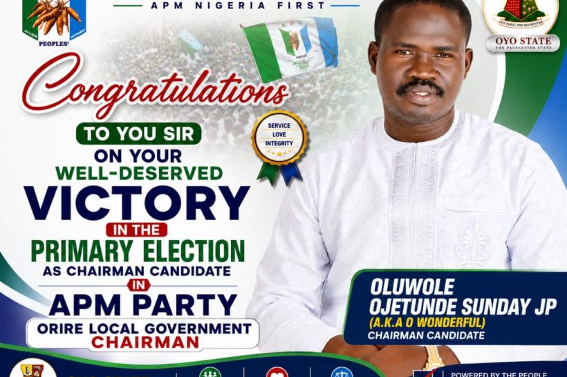 APM Affirms Ojetunde as Authentic Oriire Chairmanship Candidate