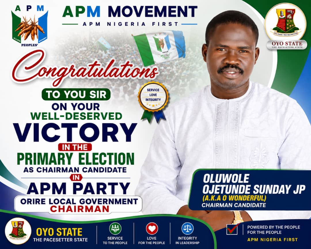 APM Affirms Ojetunde as Authentic Oriire Chairmanship Candidate