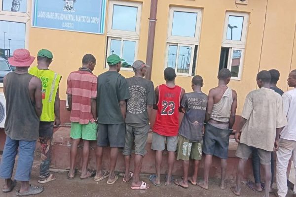LAWMA Seals Premises on Ago Palace Way, Arrests 11 Dumpers on Lagos Island