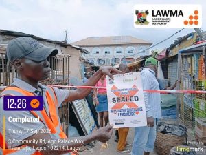 LAWMA Seals Premises on Ago Palace Way, Arrests 11 Dumpers on Lagos Island