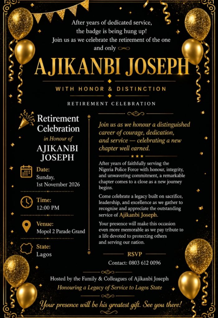 Family, Colleagues Set To Celebrate ASP Ajikanbi After 35 Years Of Service